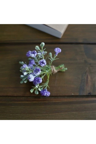 Choice3 PURPLE A Bouquet of Mini Simulation Flower, Miniature Flowers for Scr...