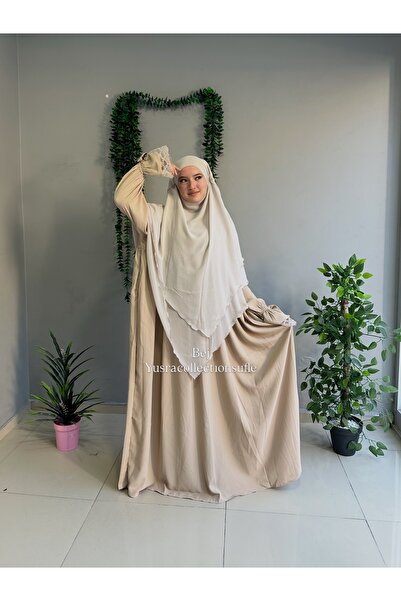 Yüsra Collection Erva Abaya Ve Uzun Sufle 2”li Takım