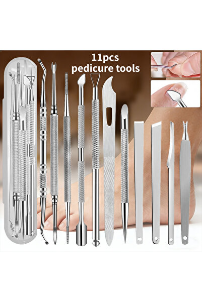 Choice 11pcs 1/10/11pcs Stainless Steel Pedicure Tool or Removing Dead Skin C...