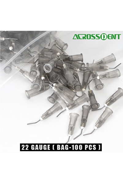 Choice1 22G Grey 100 Pcs Pre Bent Dispensing Tip Etchant Resin Flow Composite...