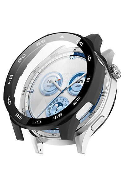 Choice حافظة GT5 B PC + زجاج مقوى لساعة GT5 / GT5 Pro مقاس 46 مم غطاء كامل وا...