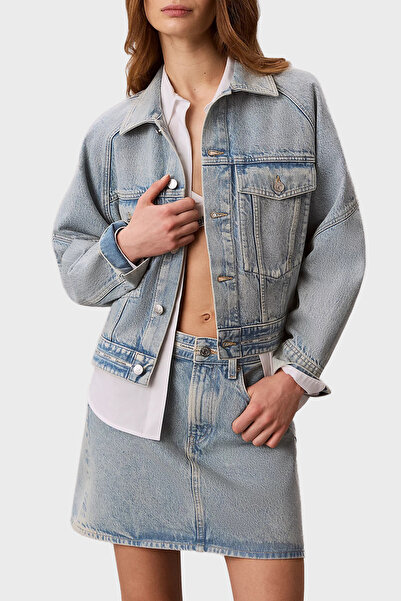 Calvin Klein MAVİ KADIN KOT CEKET