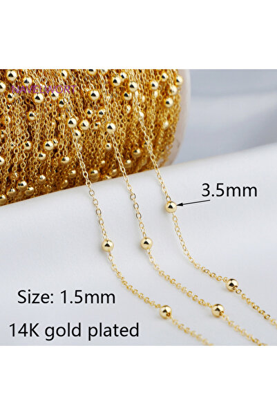 Choice 1 meter 14K gold plated Wholesale Bulk Chains For Jewelry Making,14K G...
