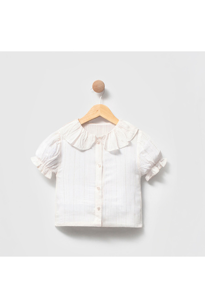 Coolimino Girls' Silvery Cotton Shirt