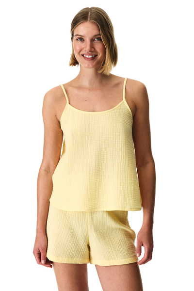 Penti Pastel Sarı Sunny Day Muslin Pamuklu Şortlu Pijama Takımı