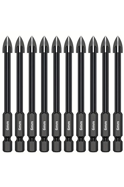 Choice3 6mm 10pcs 5pcs/10pcs Cross Hex Drill Bit Set For Tile Porcelain Glass...