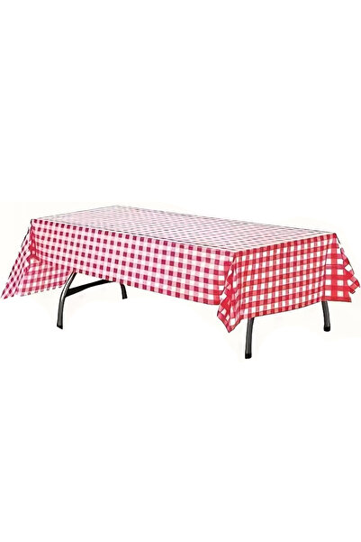 Choice3 1PC Red and white grid 1/3/5PCS Disposable Checkered Tablecloth Plast...