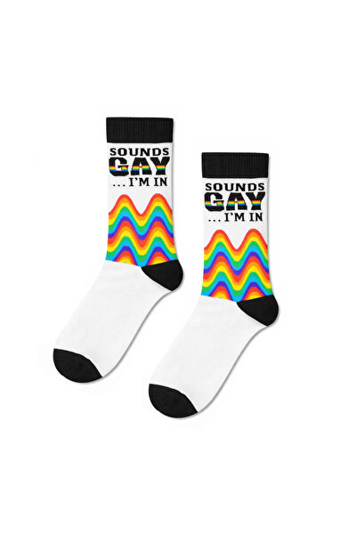 CARNAVAL SOCKS Sunete G.ay I'm in Written Colorful Socks