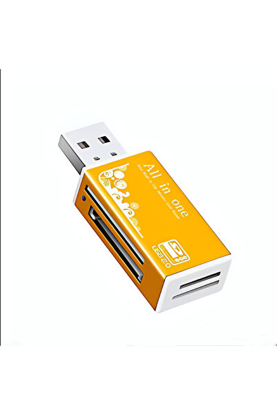 Choice1 Gold Alloy Card Reader 4 Ports USB2.0 Micro SD TF M2 MS Pro Duo MMC S...