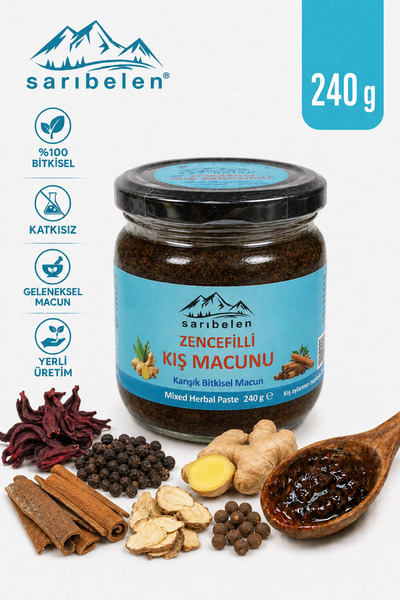 sarıbelen Zencefilli Kış Macunu 240 g – Bitkisel Karışımlı Geleneksel Macun