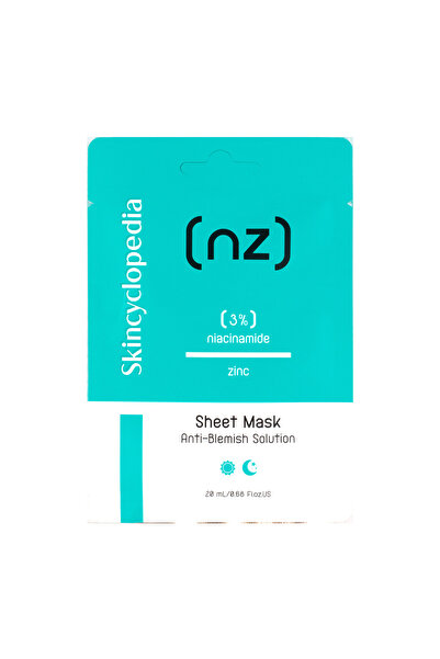 SKINCYCLOPEDIA Niacinamidă 3%, Mască de față purificatoare cu zinc 20 ml