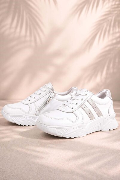 Rakerplus Genuine Leather Girls Sneakers Shoes