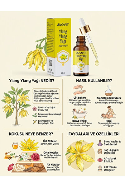 Dovit Ylang Ylang Oil 20 ml (Distillation)