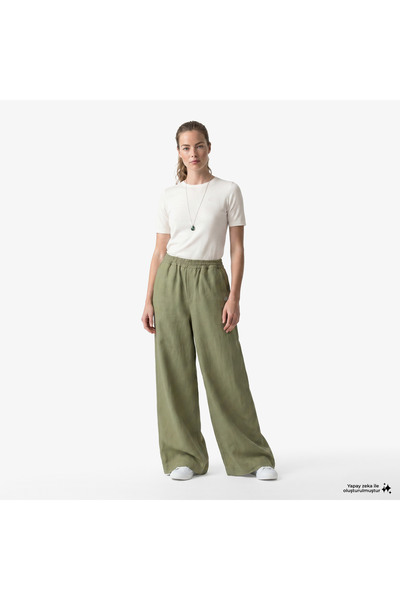 Lacoste Kadın Relaxed Fit Haki Pantolon