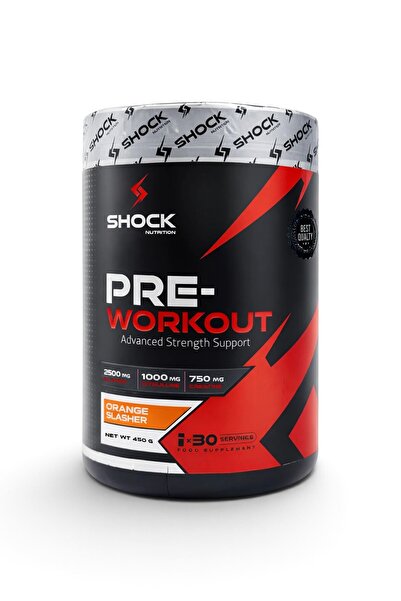 Shock Nutrition Pre Workout 450 g 30 Servis Portakal Aromalı