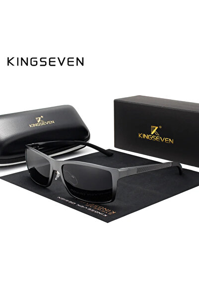 choice2 نظارات شمسية KINGSEVEN مستقطبة من الألومنيوم باللون الرمادي للرجال، ح...