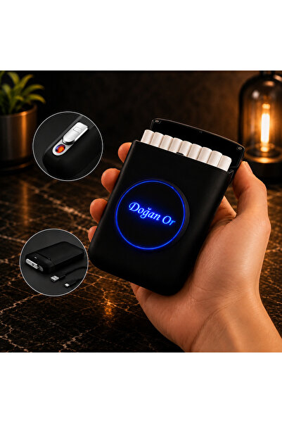 tm tech marketi Kişiye Özel Gövdesi Işıklı Elektronik Şarjlı Tabaka
