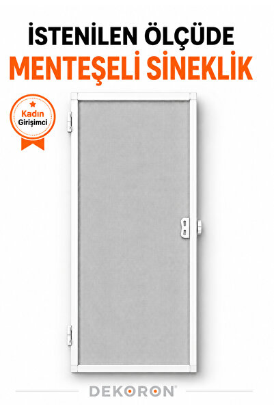 DEKORON Menteşeli Pencere Sinekliği Beyaz (EN: 0-70 CM, BOY: 0-130 CM) İsteni...