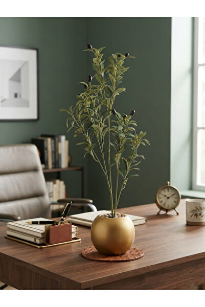 co arma Artificial olive tree with plastic stand, 85 cm high