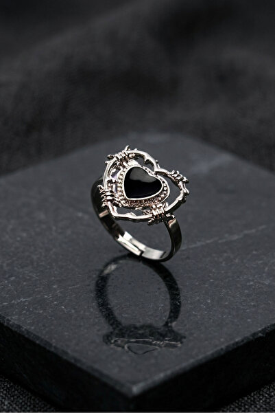Begondio Black Heart Thorns Motif Stylish and Modern Design Minimal Adjustabl...