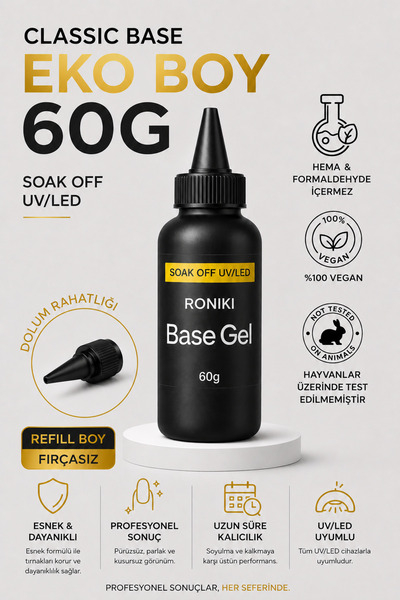 RONIKI Classic Base Coat - Avantajlı Boy 60gr