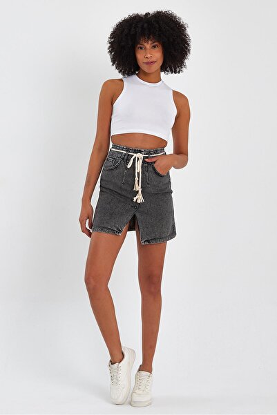 ALEXANDERGARDI Special Collection Denim Skirt with Button Detail (Ag-2010G)