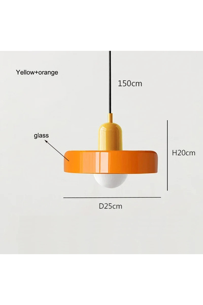 Choice Warm White Orange 2 Nordic Glass Bauhaus Dining Room Chandelier Living...