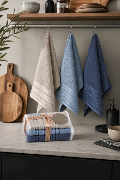 Coton Delux Pera 3-Piece 100% Cotton Towel Set |   30X50 cm Kitchen Towel |  ...