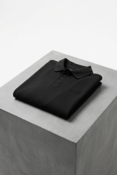 Levi's Men's Comfortable Polo Neck Black T-shirt - A6735-0011