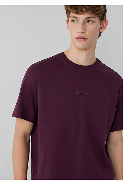 Mavi M0613102 Printed T-Shirt Men's T-Shirt Bordo