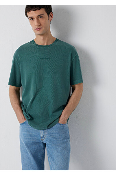 Mavi Printed Green T-Shirt Loose Fit / Relaxed Comfortable Cut 0613515-85173