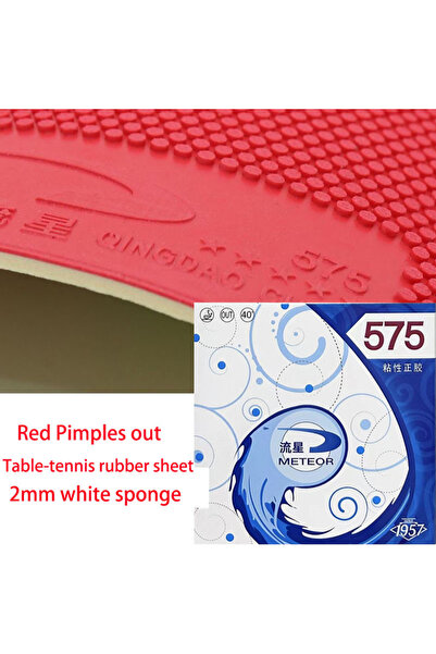 Choice 575 2.0mm red METEOR 575/845 Pimples Out Table Tennis Rubber Sheet Sti...