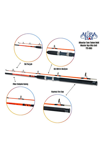 Albastar Tts003 Profesyonel Tekne Olta Seti 150cm