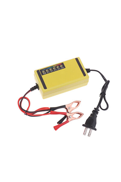 Choice1 Yellow Wet Dry Lead Acid Battery LED Display Moto Truck Battery Charg...