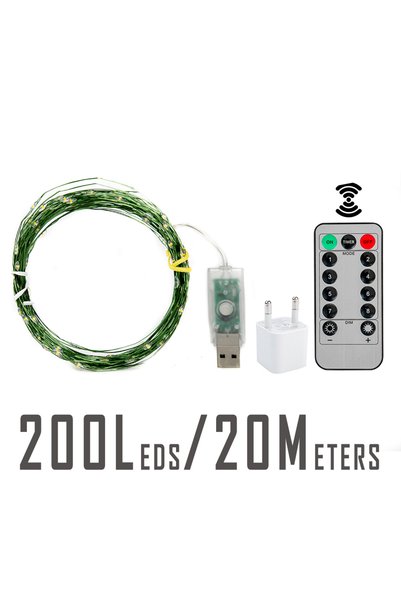 Choice Warm White EU Plug 20 Meters 200 LEDs 10-200m LED String Lights Waterp...