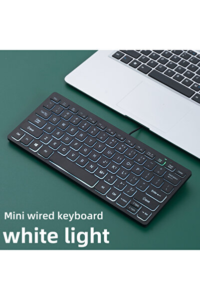 Choice White light M70 Slim Keyboard Wired, APAYADO Mini Dazzling Color Keybo...