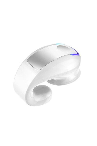 Choice1 White Earphone Clip Wireless Bluetooth Headphone Bone Conduction Head...