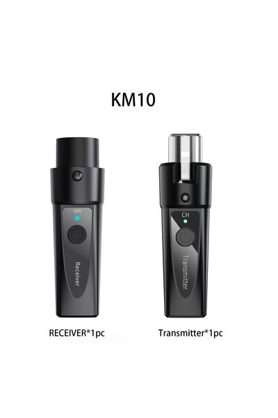 Choice1 KM10 XLR Wireless Microphone Transmitter Receiver， 2.4Ghz Microphone ...