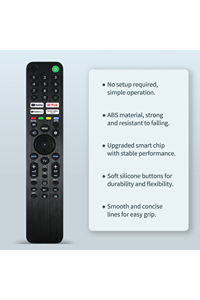 Choice black (No Voice)IR RMF-TX520P Replacement Remote Control for TV KD-65X...