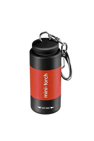 Choice Red Mini Keychain Lamp Pocket USB Rechargeable LED Strong Light Multif...