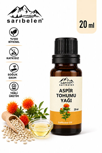 sarıbelen Aspir Tohumu Yağı 20 ml | Soğuk Sıkım %100 Saf