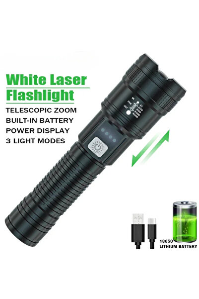 Choice 8069 White laser 5000LM Ultra Bright Tactical Light Built-in Battery P...