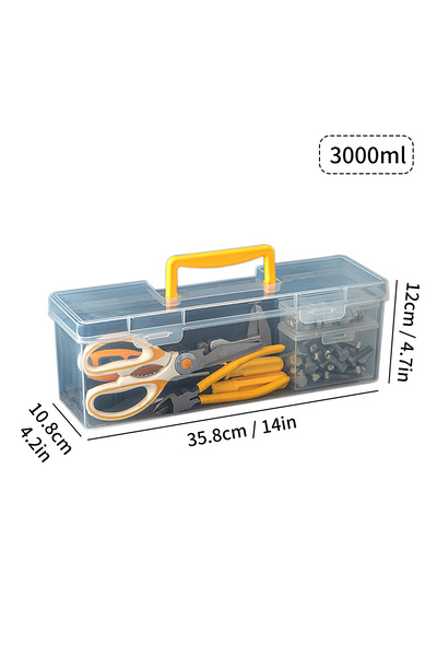 Choice WORTHBUY 3L Yellow WORTHBUY Plastic Organizer Box Transparent Portable...