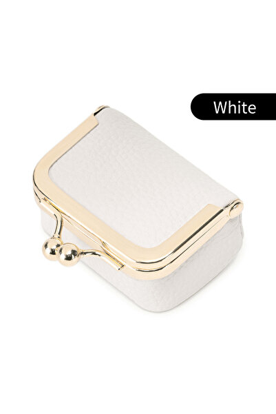 Choice10 KB439-white New Mini Women's Solid Color PU Leather Jewelry Box Can ...