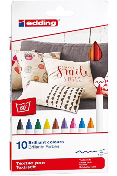 Edding Fabric Painting Pen 10 Colors Basic E-4600