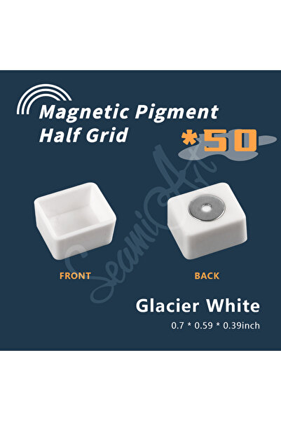Choice 50pcs White SeamiArt 50pcs Magnetic Half Pans Four Colors for Watercol...