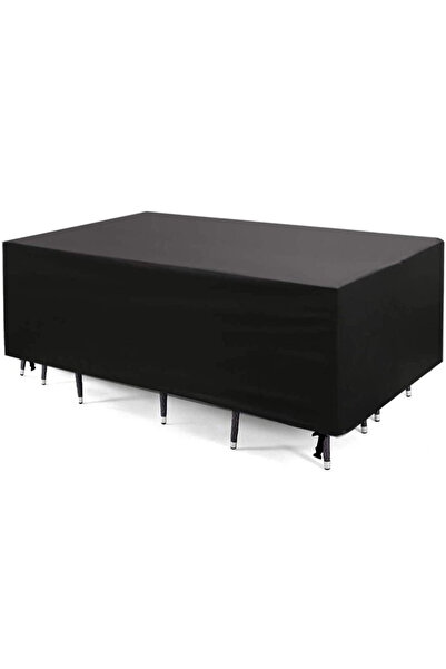 Choice غطاء أثاث خارجي أسود 210D مقاس 150x150x75 سم، غطاء حديقة تراس مقاوم لل...