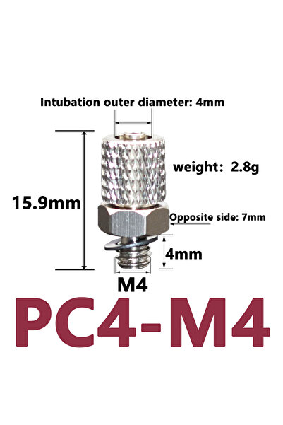 Choice15 PC4-M4 10pcs Male Thread M3 M4 M5 M6 Air Tube 3mm 4mm 6mm OD Mini Pn...