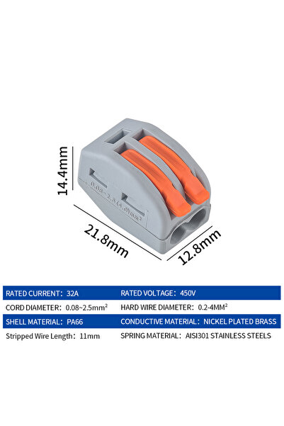 Choice CMK412-10pcs JINH Quick Lever Push in Connector CMK41 Splicing Compact...