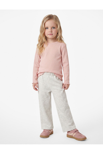 Koton Elastic Waistband Wide Leg Sweatpants